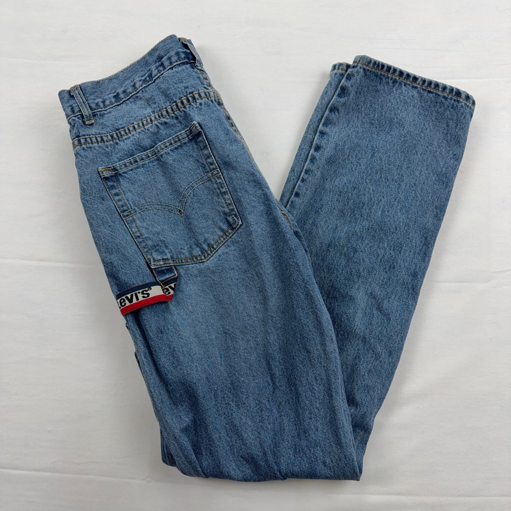 Levis‎ 502 Regular Taper Carpenter Jeans Denim 30x30 Blue Vintage Style Workwear